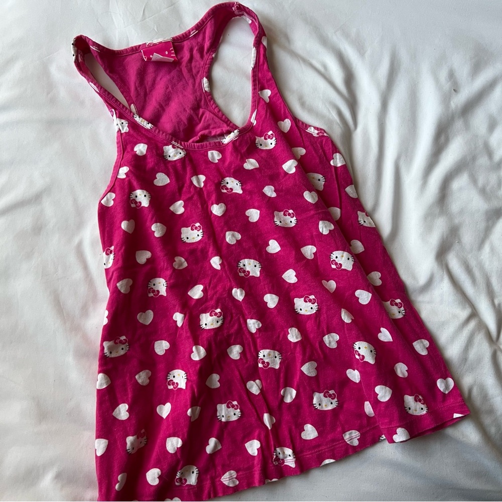 Hello Kitty Pink Heart Tank Top